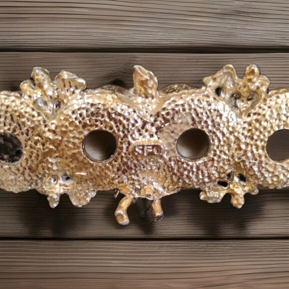 Vintage Sam Fink Gold Filigree Ornate 4 Tube Lipstick Holder with Cherub - Picture 7 of 7